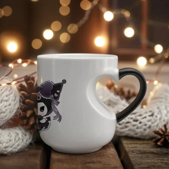 Kuromi Mug, 11oz, Magic Mug, turns from Black to white when hot #K3 - Picture 5 of 7